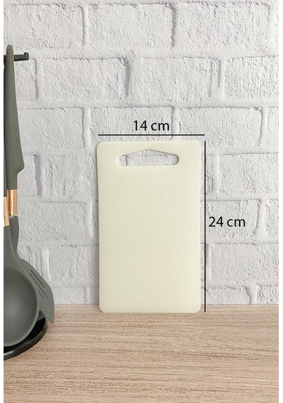 Kesme Tahtası Plastik Beyaz 14x24 cm