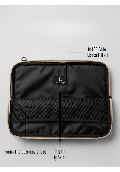 13 14 İnç Laptop Kılıfı Macbook Ve Tüm Laptoplara Uyumlu Notebook Çantası Bej Belirtilmemiş