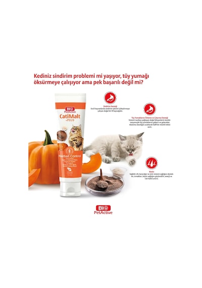 Bio Petactive Catimalt Plus Tüy Yumağı Önleyici Attırıcı Kedi Malt Macunu 100 G Bio Petactive Catimalt Plus Tüy Yumağı Önleyici Attırıcı Kedi Malt Macunu 100 G