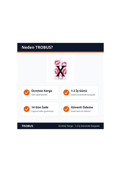 Trobus Asma Araç Kokusu Kiss Vanilla Mystery Aromalı Beyaz