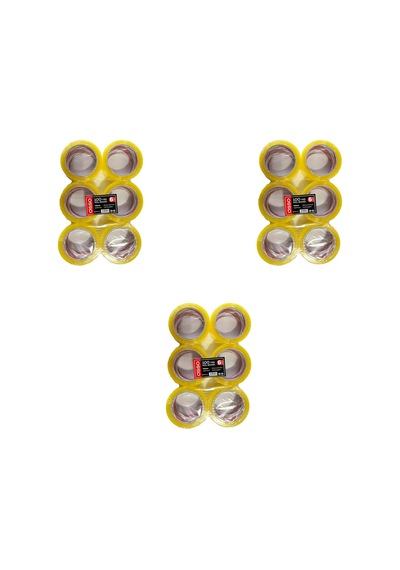 Osso Şeffaf Bant Ambalaj Koli Bandı - 100 Yrd / 91.44 Metre - 43 Mm - 6 Adetlik 3 Paket 18