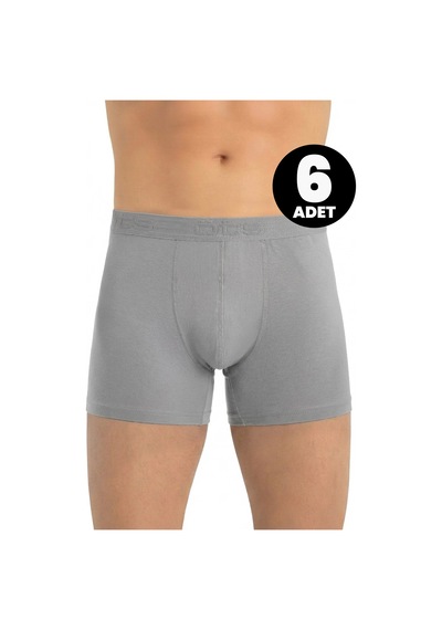Öts Erkek 6 Lı Modal Boxer Modal Ekstra Konforlu Kalıp 2641-6 Gri