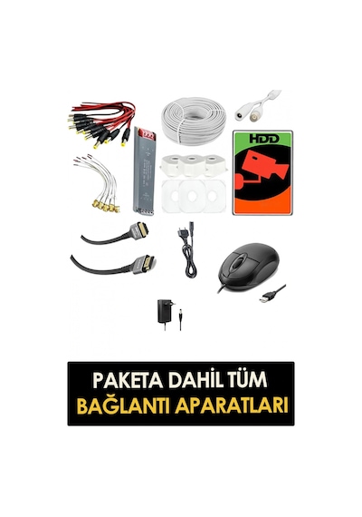 J-tech 5mp 7070 Renkli Gece Görüşlü 4 Lü Akıllı Güvenlik Kamera Seti Yüz Ve Araç Tanıma