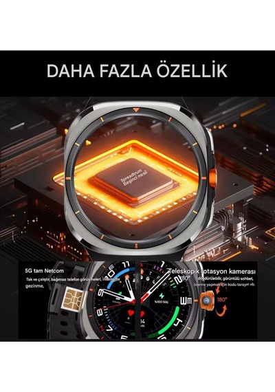 5g Hw Ultra Android Akıllı Saat Sım Kartlı Wifi Nfc Gps Amoled Ekran Spor Ve Sağlık Tracker