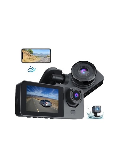 Gelişmiş G-sensörlü Üçlü Araç Kamerası - 5' Lcd Ekran Ve Hareket Algılama 33786813