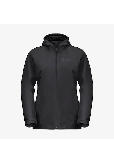 Jack Wolfskin Moonrise 3in1 Kadın Siyah Outdoor Ceket 1115621 Siyah