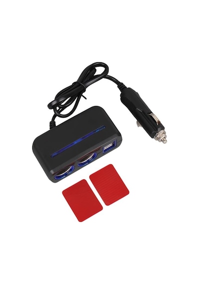 Olesson 1638 12-24v Çift Usb Girişli 120w 80 Cm Kablolu 2'lı Araç Çakmak Çoklayıcı