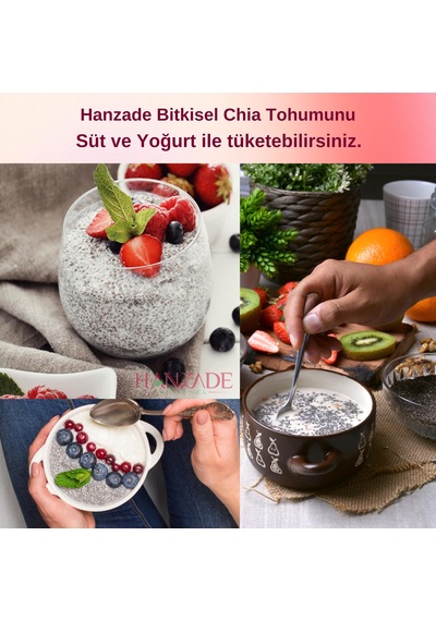 Hanzade Bitkisel Chia Tohumu 1 Kg Çiya Seed Yeni Mahsül Katkısız