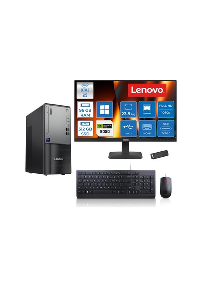 Lenovo ThinkCentre Neo 50T Gen 6 13BD007UTR2423P32 Ultra 5 225 96 GB 512 GB SSD RTX305023.8" W11P Masaüstü Bilgisayar + USB Bellek