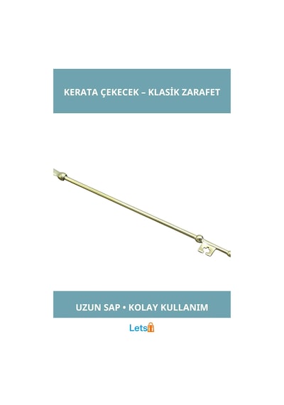 Letsii Dayanıklı Pirinç Kerata Çekecek Uzun Saplı Ayakkabı Çekeceği