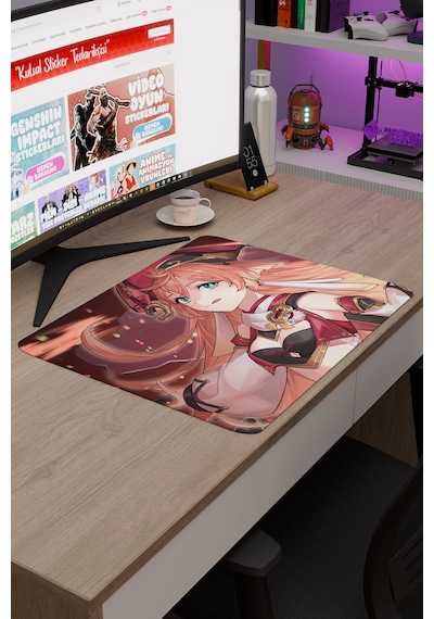 Yanfei Genshin Impact Anime Oyuncu V1 - 48x40 Xl Gaming Mouse Pad Fare Altlığı