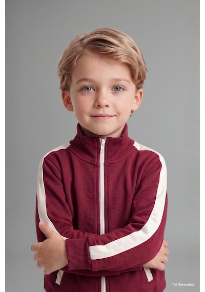 Defacto Erkek Bebek 2li Takım Fermuarlı Sweatshirt Eşofman Altı G4348a525wnbr285 Bordo-br285