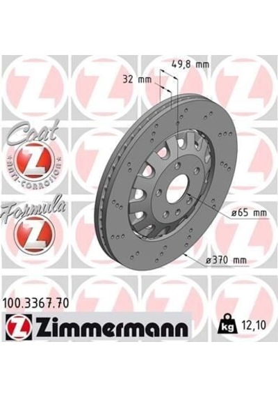Zimmermann Fren Diski Ön Audı Tt 2006/2014 Sol/sağ