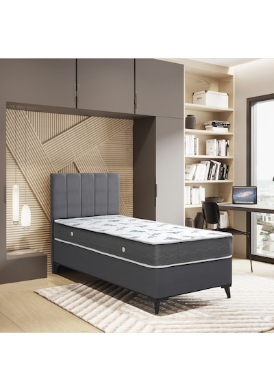 Easy Comfort Tek Kişilik Yatak Baza Başlık Set 3'lü Set Sandıksız Konuma Özel Teslimat 90x190
