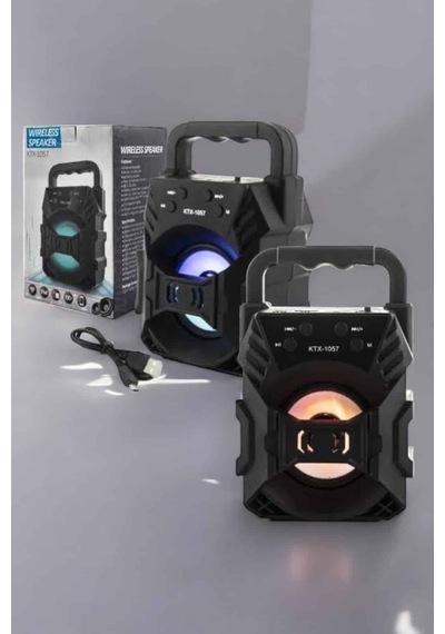 Işıklı - 60 - Bluetooth Hoparlör Müzik Ve Renkli - Muratech - Işık Tnabiilir