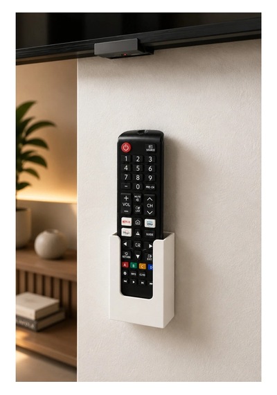 Veriqo 3d 2'li Duvar Kumanda Standı Tv Kumanda Askılığı Kendinden Yapışkanlı Kumanda Tutucu Beyaz