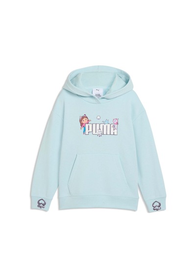 Puma X Gabbys Dollhouse Çocuk Baskılı Geniş Kesim Kapüşonlu Sweatshırt 634928 48 Mavi