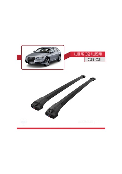 Audi A6 C6 Allroad Estate 2006-2011 Arası İle Uyumlu Ace-1 Ara Atkı Tavan Barı Siyah