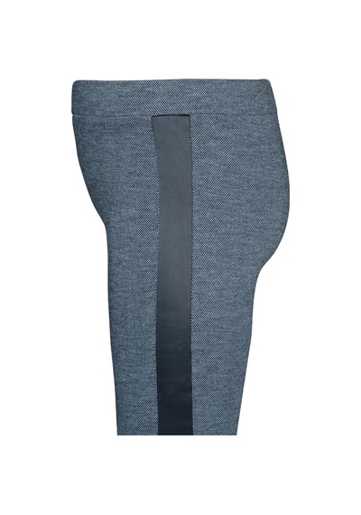 Lovetti Siyah Kız Çocuk Yan Deri Panelli Pike Kumaş Tayt 5211-5S001 Siyah