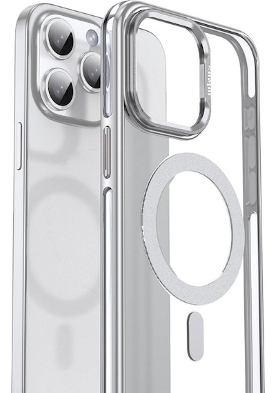Apple Uyumlu iPhone 15 Pro Max Kılıf Magsafe Şarj Özellikli Wlons Standlı Efsane Kapak Siyah