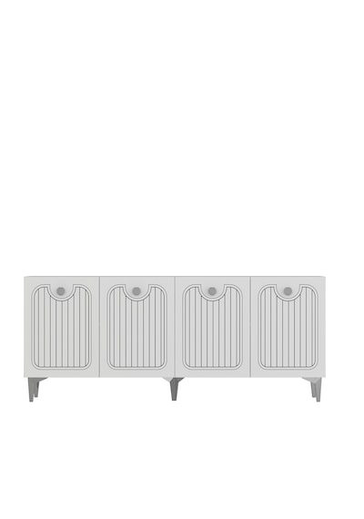 Milano Lazer Pleksi Desen Konsol Tv Sehpası Çok Amaçlı Dolap 180 Cm Bg Beyaz - Gümüş Milano Lazer Pleksi Desen Konsol Tv Sehpası Çok Amaçlı Dolap 180 Cm Bg Beyaz - Gümüş