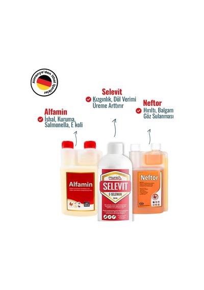 3'lü Set Selevit Üreme 500 Ml - Neftor Hırıltı 500 Ml - Alfamin 500 Ml