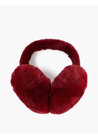 Koton Peluş Kulaklık Bordo 6wak50040aa Bordo