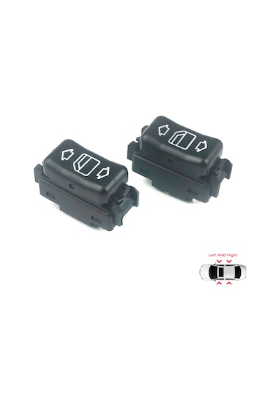 Sağ Sol Cam Açma Düğmesi Mercedes W124 W126 W463 W201 190 İçin