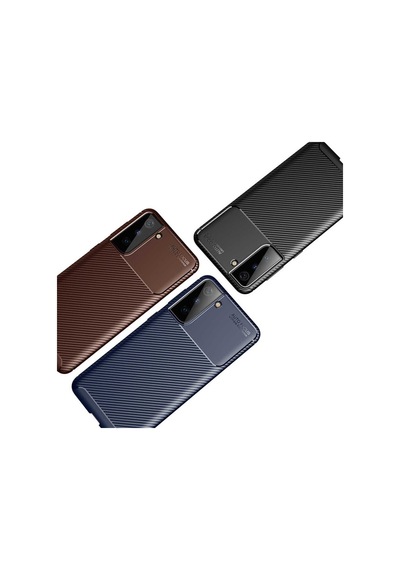 Samsung Uyumlu Galaxy S21 Plus Kılıf Karbon Silikon Case