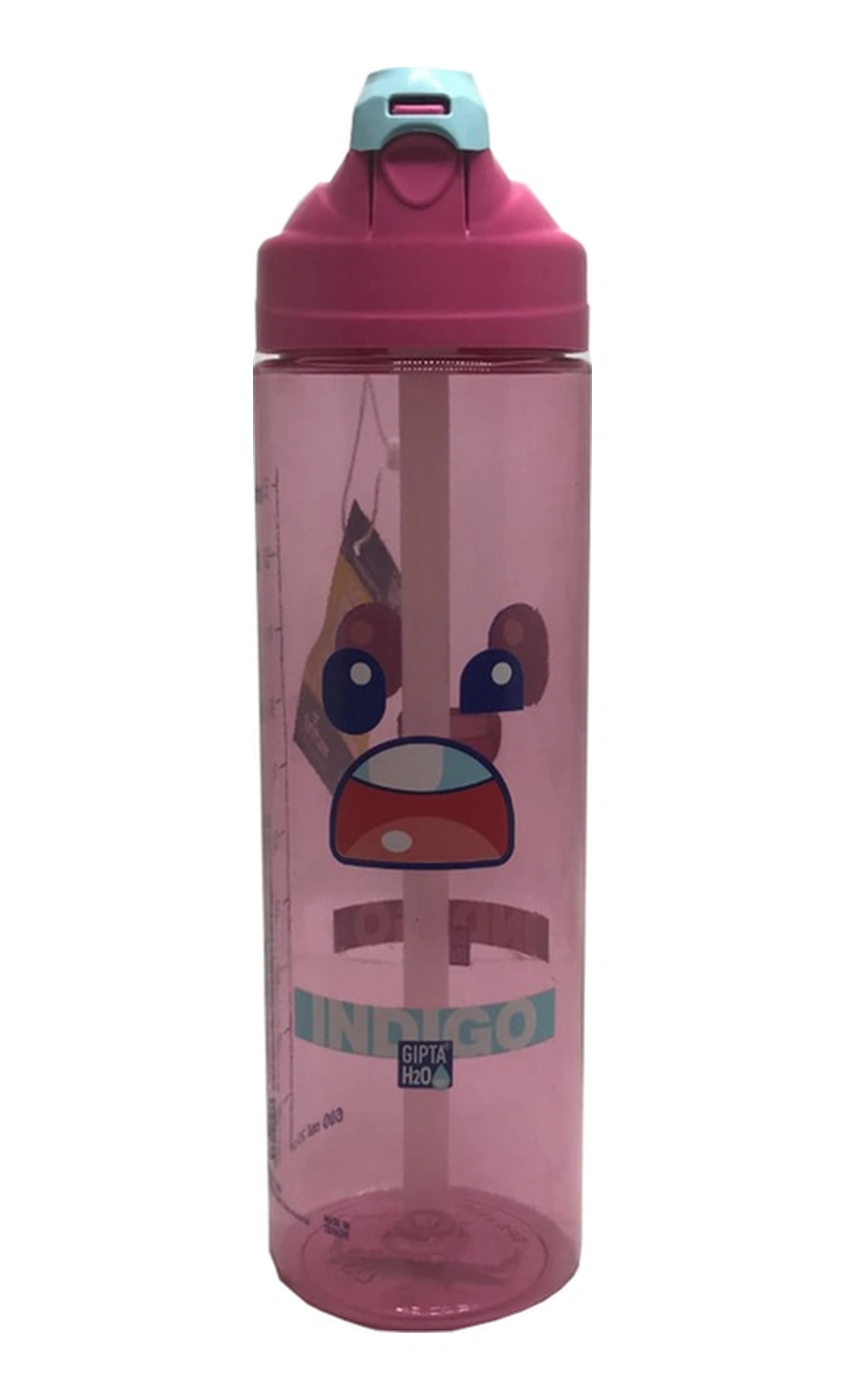 Indıgo Tritan Desenli Pipetli Matara 630 Cc Pembe