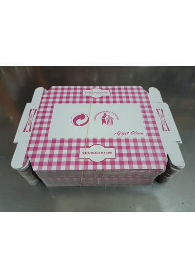 Kumpir Kutusu Pk 100 Lü Takribi Boy 15 Cm En 9 Cm Derinlik 4 C