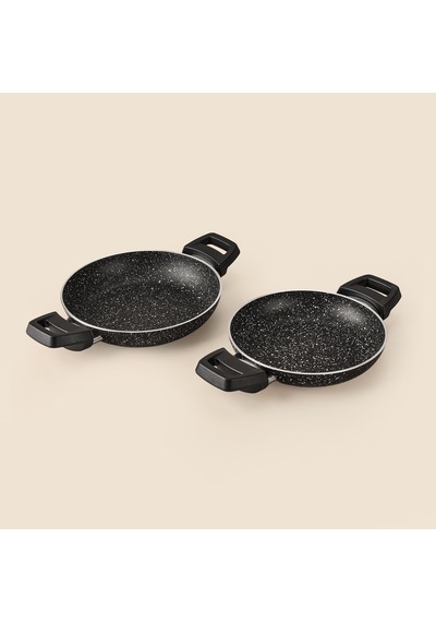 Kitchen Black Force İkili Sahan Seti - Siyah - 18 Cm + 20 Cm Renkli