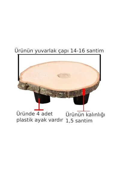 Ağaç Saksı Altlığı Ayaklı Çapı 14-16 Santim