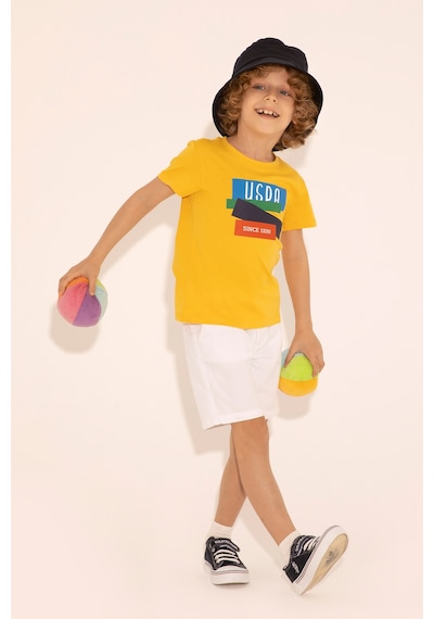 U.s. Polo Assn. Erkek Çocuk Beyaz Şort / Bermuda 50289495-vr013 Beyaz