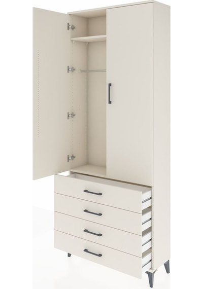 Arges Dolap 2 Raflı 4 Çekmeceli Tek Askılı 88x30x221 Aytaşı-a... Aytaşı Arges Dolap 2 Raflı 4 Çekmeceli Tek Askılı 88x30x221 Aytaşı-a... Aytaşı