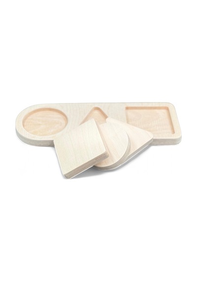 Ahşap 3'lü Puzzle Geometrik Yapboz