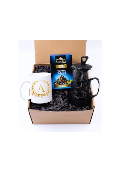 French Press & Kişiye Özel Baskı Kupa &Beta Tea Turunç Bahçesi H