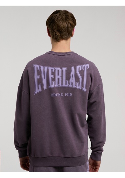 Everlast Bronx 1910 Yıkamalı Mor Erkek Sweatshirt Mor