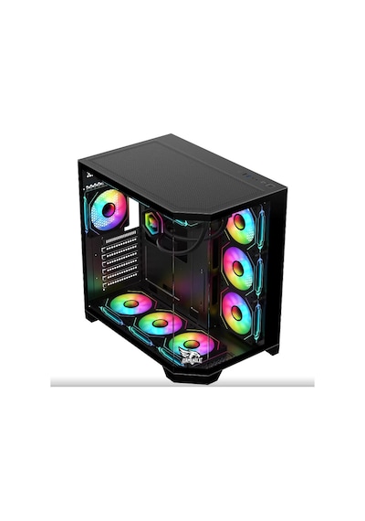Gameagle Edge Black 850w 80+plus Bronz Psu +7 Argb Fanlı Gaming Siyah Akvaryum Atx Oyuncu Kasası