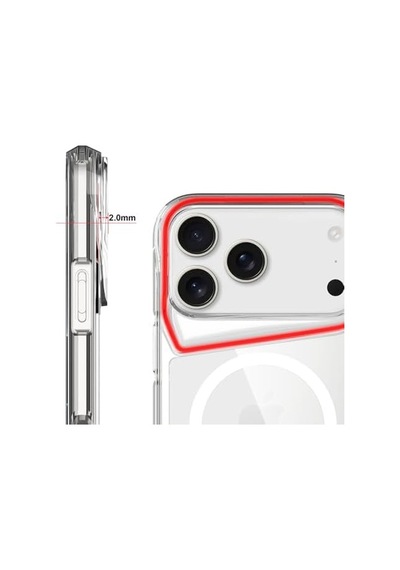 Senon Apple iPhone 17 Pro Max İçin Kılıf Zore Magsafe İle Uyumlu Şarj Özellikli T-max M-safe Kapak