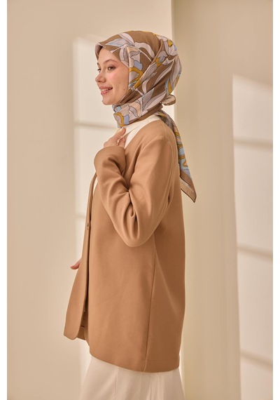 Silk Home Olinda İpek Eşarp 47003-22 Yeşil Kahve, Bebe Mavi, Hardal