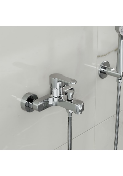 Adell Lento Banyo Bataryası - Parlak Krom