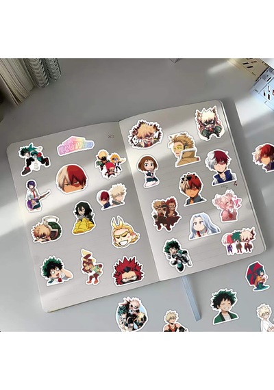 My Hero Academia Sticker Seti Laptop Ajanda Notebook Tablet Telefon Defter Etiket Bullet Journal Diğer