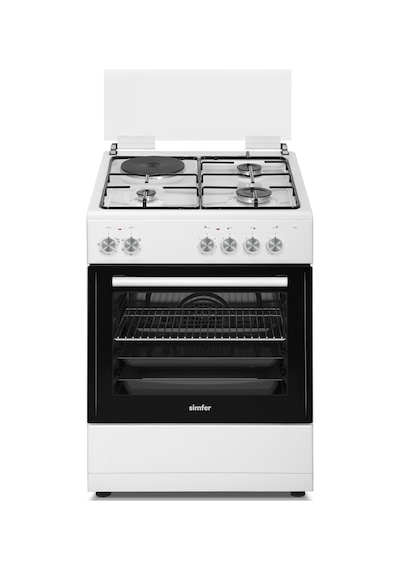 Simfer 1242 Tam Boy Fırın 3G+1E Hotplate Turbo 6 Fonksiyon Beyaz