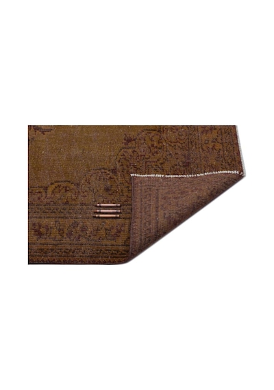 El Dokuması Vintage Yün-pamuk Kahve Halı 27044 175 X 274 Cm Kahverengi