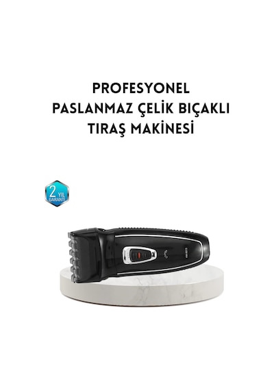 Unisex Şarjlı Saç Ve Sakal Kesme Makinesi Sessiz Motor 1 12 Mm Ayarlanabilir Başlık