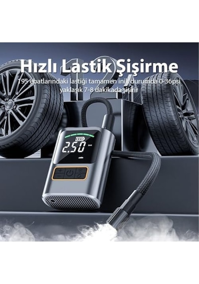 Auhma Hava Pompası Kompresörü, 150 Psı Dijital Göstergeli Oto Kompresör, Araba, Motosiklet, Bisiklet Ve Top İçin, Taşınabilir Şarjlı Kullanım,yüksek Batarya, 4 Farklı Başlık Psı,kpa,bar,kg/cm² Auhma Hava Pompası Kompresörü, 150 Psı Dijital Göstergeli Oto Kompresör, Araba, Motosiklet, Bisiklet Ve Top İçin, Taşınabilir Şarjlı Kullanım,yüksek Batarya, 4 Farklı Başlık Psı,kpa,bar,kg/cm²