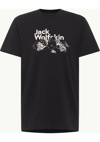 Jack Wolfskin Jack Wolfskın Bergblıck T M Erkek Black T-shırt A60070-6000 Siyah
