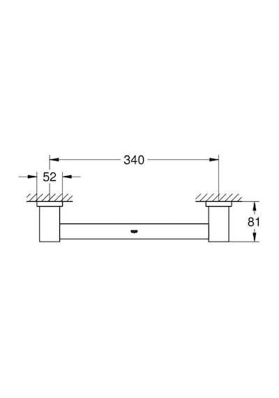 Grohe Essentials Cube Banyo Tutamağı - 40514001 Gri