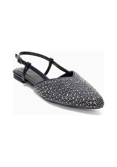 Luvi Shoes Rexton Lacivert Taşlı Kadın Sandalet